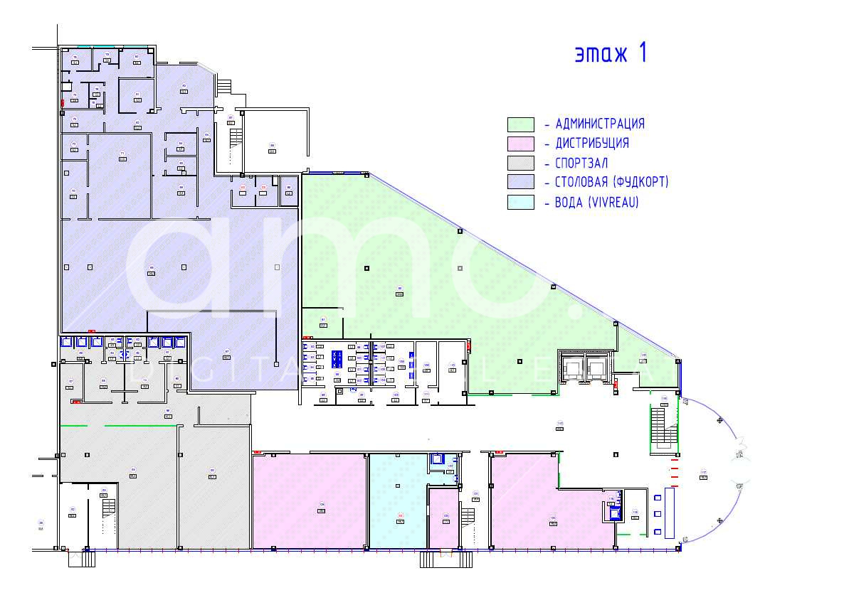 Планировка офиса 1000-6500 м², 1 этаж, БЦ «г Московский, Ульяновского лесопарка п, вл. 1»